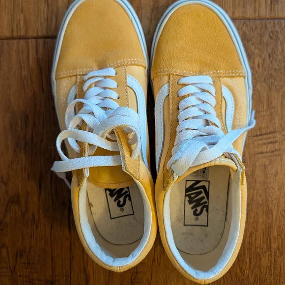 Vans Mustard and White Low-Top Sneakers - Picture 2 of 5